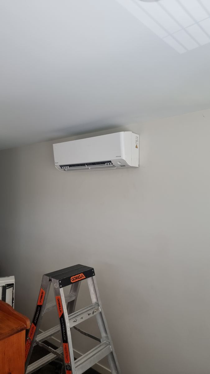 Daikin indoor heat pump installation